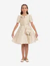 Dress & Fleur Girls Elegant Dress With Matching Bag In White