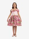 Dress & Fleur Girls Jacquard Dress With Bag In Pink