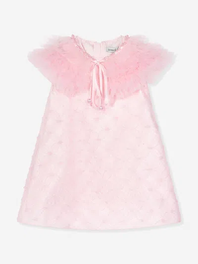 Dress & Fleur Babies'  Girls Occasion Dress And Cape Set In Pink
