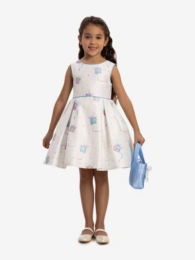 Dress & Fleur Babies'  Girls Party Dress With Bag In White