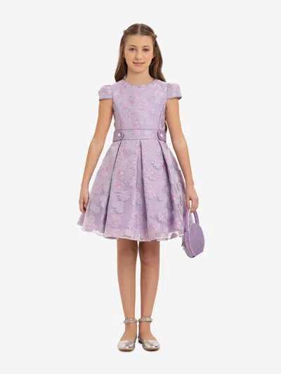 Dress & Fleur Babies'  Girls Stylish Dress With Matching Bag In Purple