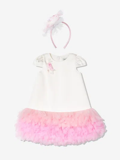 Dress & Fleur Babies'  Girls Tulle Trim Occasion Dress In Pink