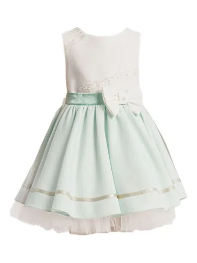 DRESS & FLEUR LACE-INSERT BOW-EMBELLISHED DRESS