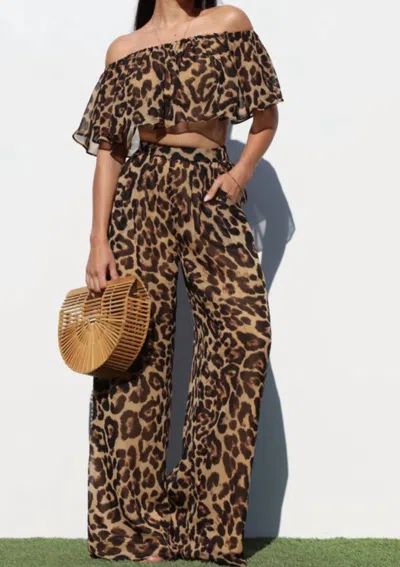 Dress Day Savannah Chic Leopard Set In Brown In Multi