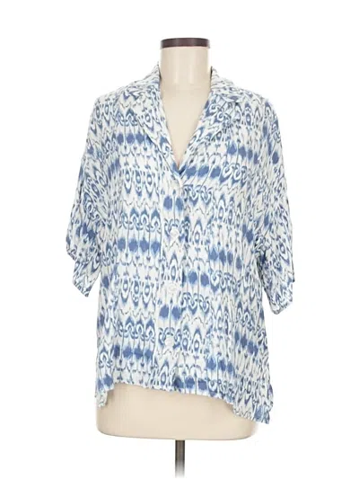 Pre-owned Dress Forum 3/4 Sleeve Blouse In Blue