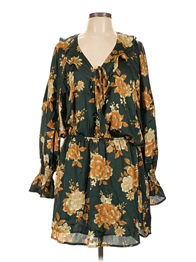 Pre-owned Dress Forum 3/4 Sleeve Blouse In Gold
