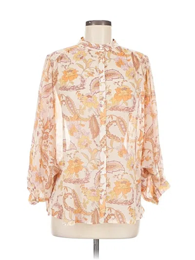 Pre-owned Dress Forum 3/4 Sleeve Blouse In Ivory