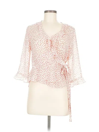 Pre-owned Dress Forum 3/4 Sleeve Blouse In White