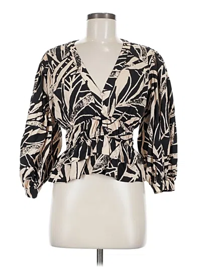 Pre-owned Dress Forum 3/4 Sleeve Blouse In White