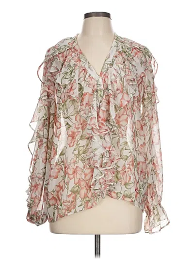 Pre-owned Dress Forum 3/4 Sleeve Blouse In White