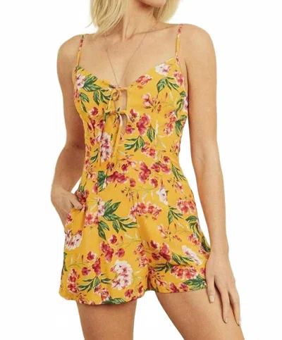 Dress Forum Aloha Sunshine Romper In Yellow In Multi
