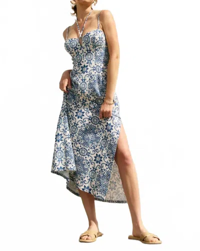 Dress Forum Azalea Mosaic Midi Dress In Multi In Pink