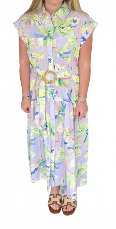 Dress Forum Baja Blues Midi In Lilac Multi In Purple