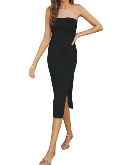 Dress Forum Bodycon High Slit Dress In Black