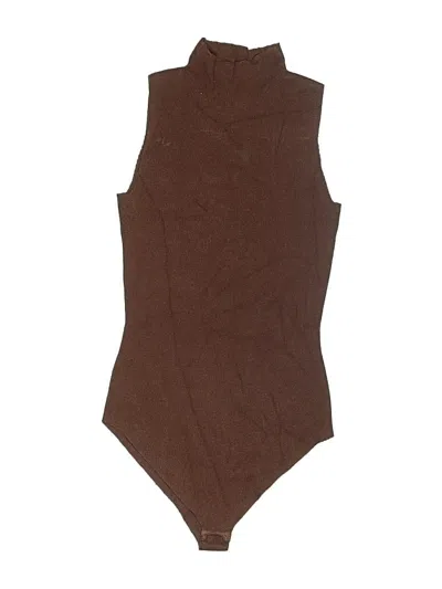 Pre-owned Dress Forum Bodysuit In Brown
