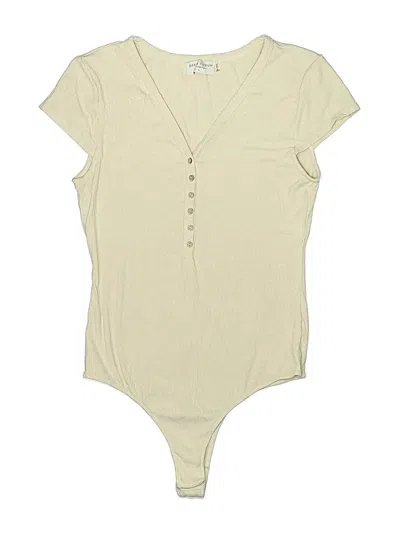 Pre-owned Dress Forum Bodysuit In Tan