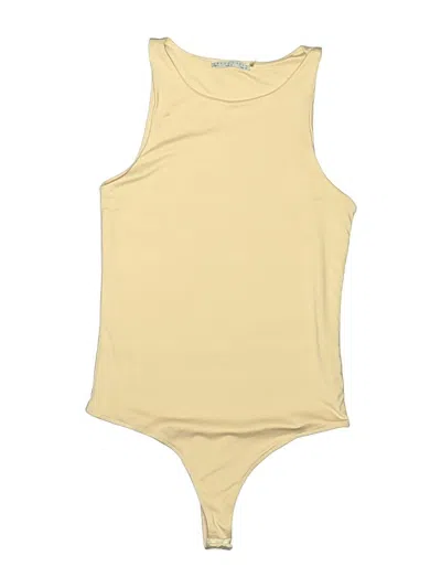 Pre-owned Dress Forum Bodysuit In Yellow