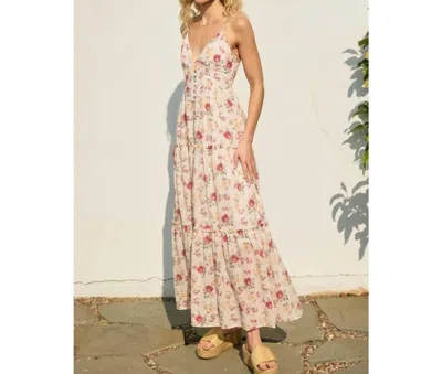 Dress Forum Bustier Tiered Maxi Dress In Pink