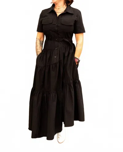 Dress Forum Cargo Shirt Maxi Dress In Black