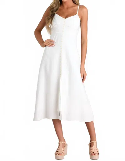 Dress Forum Carolina Breeze Midi Dress In Ivory In White