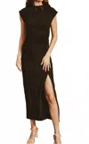 Dress Forum China Ruched Midi Dress In Black In Brown