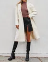 Dress Forum Cozy Long Wool Coat In Oatmeal