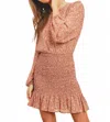 Dress Forum Ditsy Floral Smocked Mini Dress In Red In Red