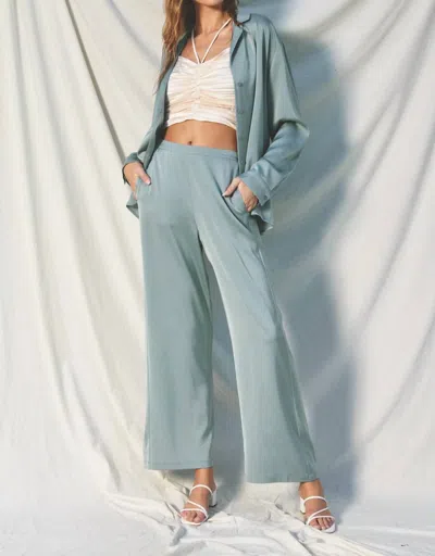 Dress Forum Do Your Thing Shirt & Pant Set In Seafoam