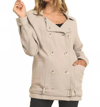 Dress Forum Double Breasted Coat In Beige In Neutral