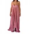 Dress Forum Exceptionally Elegant Pleated Maxi Dress In Pink In Pink