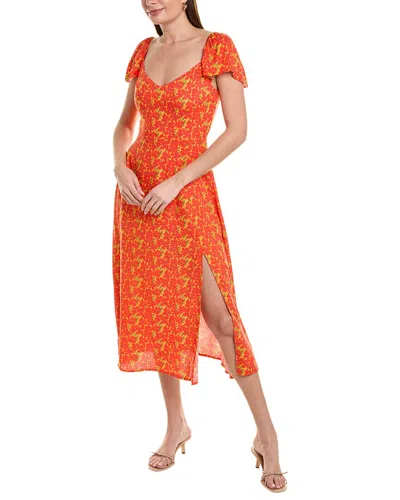 Dress Forum Favor Flutter Midi Dress In Orange