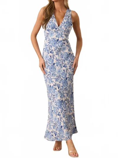 Dress Forum Floral Maxi Dress In Blue