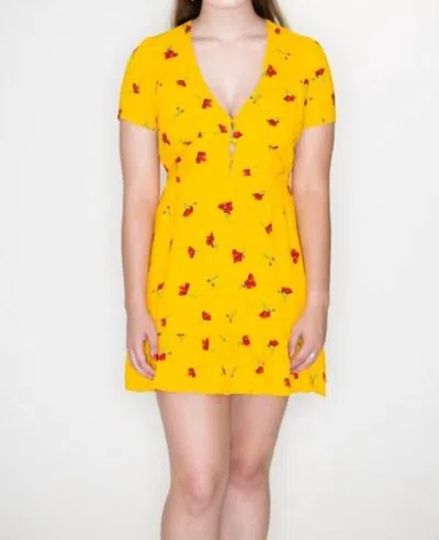Dress Forum Flower Mini Dress In Yellow