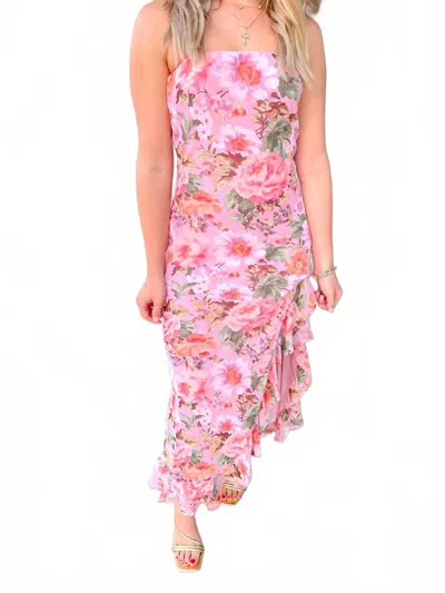 Dress Forum Garden Party Maxi Dress In Vibrant Pink In Multi