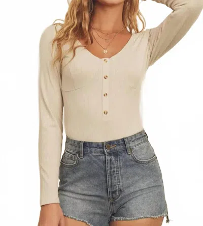 Dress Forum Kia Bodysuit In Cream In Neutral