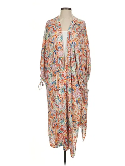 Pre-owned Dress Forum Kimono In Orange