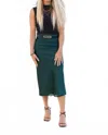 Dress Forum Kristin Midi Skirt In Green In Green