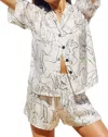 Dress Forum Lady Outline Lounge Short In Ivory In Multi