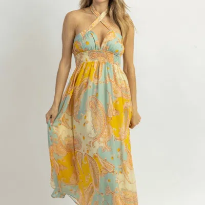 DRESS FORUM LEMONADE BREEZE CROSSOVER MIDI DRESS