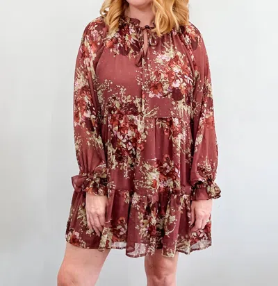 Dress Forum Let It Happen Swing Dress In Plum And Wine In Red