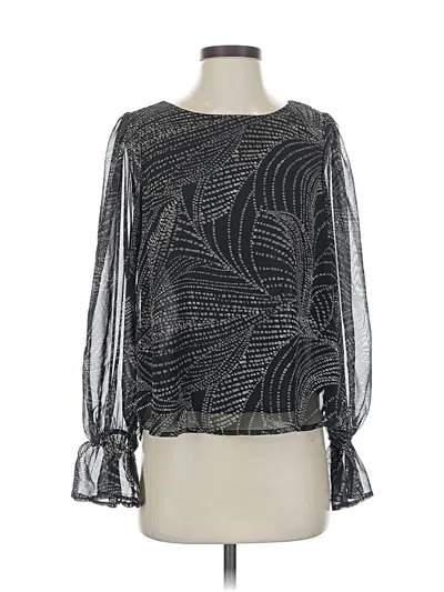 Pre-owned Dress Forum Long Sleeve Blouse In Black