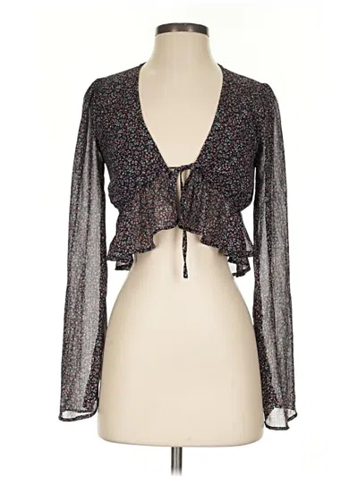 Pre-owned Dress Forum Long Sleeve Blouse In Black