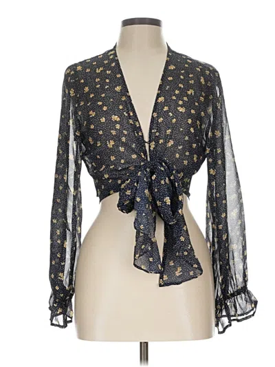 Pre-owned Dress Forum Long Sleeve Blouse In Gold