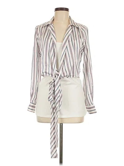 Pre-owned Dress Forum Long Sleeve Blouse In Ivory