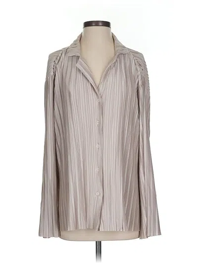 Pre-owned Dress Forum Long Sleeve Blouse In Silver