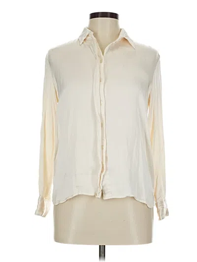 Pre-owned Dress Forum Long Sleeve Blouse In White