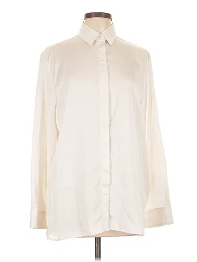 Pre-owned Dress Forum Long Sleeve Blouse In White