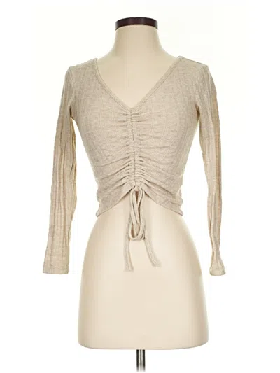 Pre-owned Dress Forum Long Sleeve Top In Brown