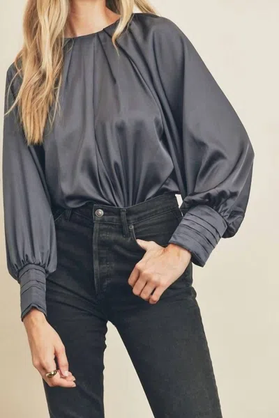 Dress Forum Luxe Graphite Bodysuit In Grey In Gray