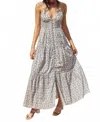 Dress Forum Madeline Maxi Dress In Parisian Bloom In Gray